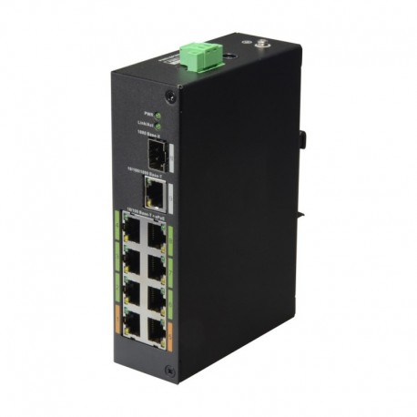 X-Security XS-SW1008EPOE-120-DIN Switch ePoE X-Security 8 Portas PoE + 1 Uplink RJ45 + 1 SFP - 8435325459950