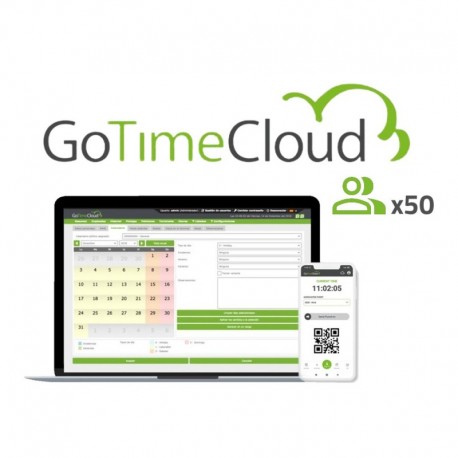 Zkteco ZK-GOTIMECLOUD-50 Licencia Control de Presencia y Accesos Basado en Cloud