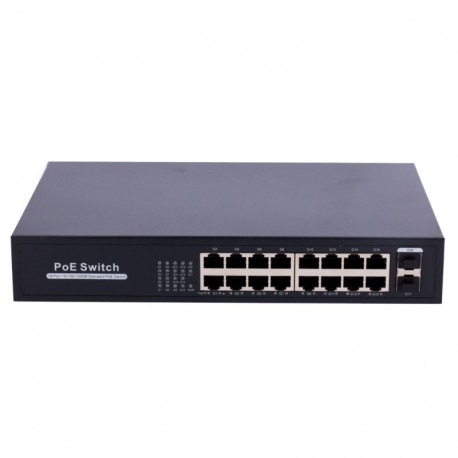 Oem SW1816POE-GF-250-E Switch PoE 16 portas RJ45 + 2 SFP Uplink - 8435325463759