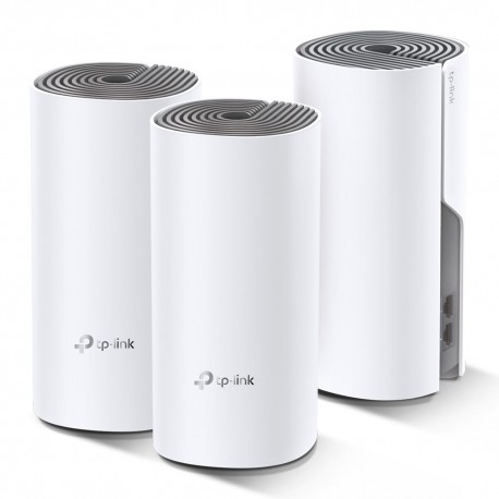 Tp-Link TP-DECOE4-V2 Kit Mesh Wi-Fi com 3 Unidades Deco E4 V2 Wi-Fi 5 Dual Band AC1200 - 6935364085421