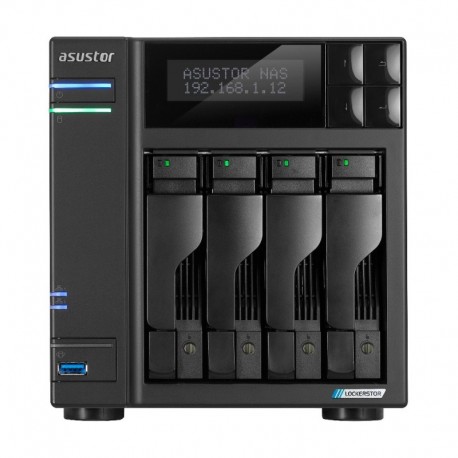 NAS ASUSTOR AS6704T LOCKERSTOR 4 Gen 2. AS6704T 4-Bay 4C 2.0GHz-4GB-2.5GbE. 3Y WTY - 4710474831432