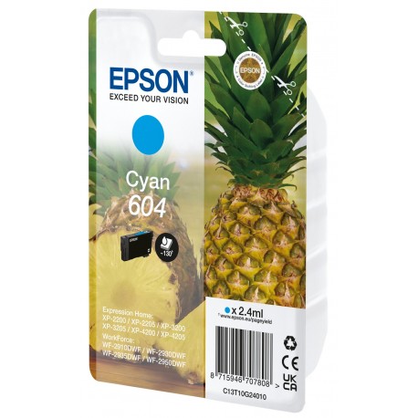 Tinteiro EPSON 604 Ciano + Alarme RF - WF-2910/ 293x/ 2950. XP-220x/ 320x/ 420x - 8715946707815