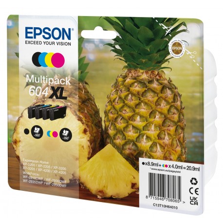 Tinteiro EPSON Multipack 4 604 CoresXL + Alarme RF - WF-2910/ 293x/ 2950. XP-220x/ 320x/ 420x - 8715946708072