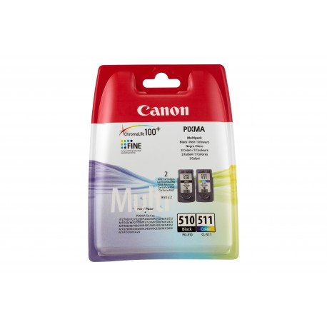 Tinteiro CANON Pack PG-510/CL-511 Preto E Cor Blister - PIXMA MP/MX - 8714574577647