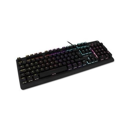 1LIFE 1IFEGKBMEKANPT Teclado Gaming Mecânico Com Fios, RGB Rainbow, Funções de Atalho, Preto - 5600413203965