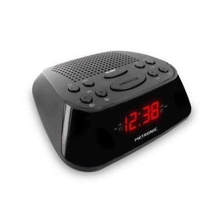 METRONIC - Rádio Despertador FM Duplo Alarme 477003 - 3420744770033