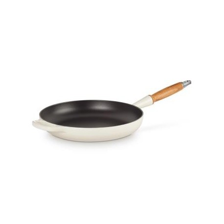 LE CREUSET - Frigideira Baixa 28 Cabo de Madeira Negro Merengue 20258287160422 - 0024147324331