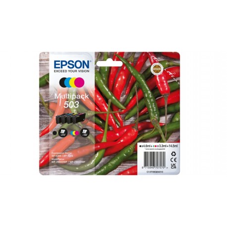 Tinteiro EPSON Multipack 4 503 Cores - WF-296x. XP-520x - 8715946707570