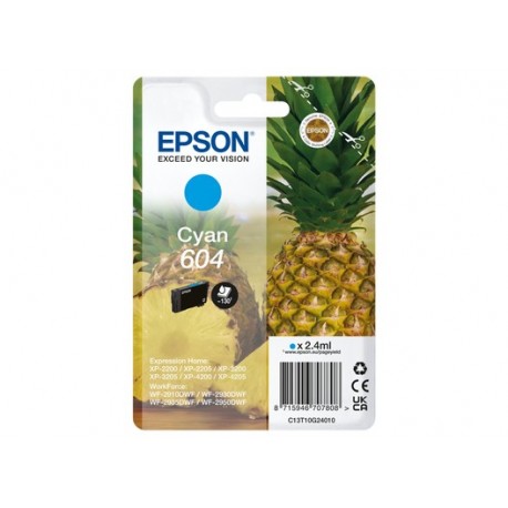 Tinteiro EPSON 604 Ciano - WF-2910/ 293x/ 2950. XP-220x/ 320x/ 420x - 8715946707808