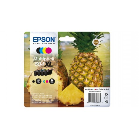 Tinteiro EPSON Multipack 4 604 CoresXL - WF-2910/ 293x/ 2950. XP-220x/ 320x/ 420x - 8715946708065