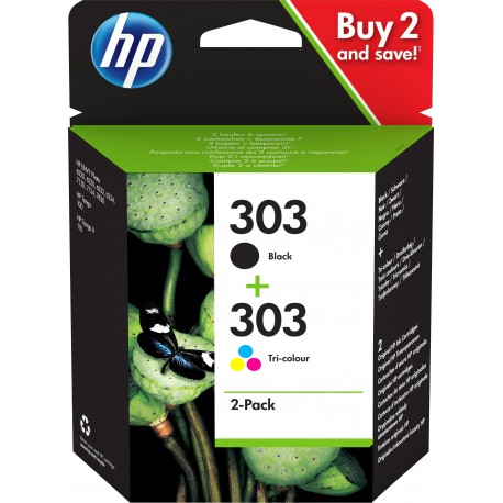 HP 303 2-pack Black/Tri-color Ink Cartri - 0192545863971