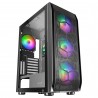 Caixa MARS GAMING MC-KX E-ATX XL CASE.5X 12CM ARGB FAN + CONTROLLER.CPU FREEZER.GLASS.FRONT MESH.BLK - 8435693102557