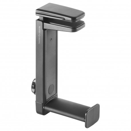 Suporte Auscultadores MARS GAMING MHH2 2IN1 HOLDER+STAND. 360º. HOOK DESIGN. RUBBER PADS. BLACK - 4711099470259