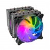 Cooler MARS GAMING MCPU-XT CPU COOLER. DUAL TOWER. 2X 12CM PWM ARGB FAN. 6X HEATPIPE. 300W. BLACK - 8435693102649