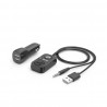 Hama 00014167 Emissor Mãos Livres Bluetooth Sem Fios com Ficha Isqueiro 12 V, USB 5 V, Áudio, Controlo, 1 m, Preto - 4007249141675
