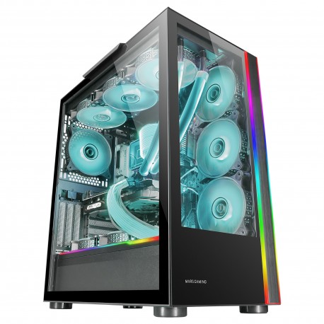 Caixa MARS GAMING MC-ULTRA XXL PREMIUM CUSTOM E-ATX CASE.ARGB DUAL STRIPES.DUAL VERTICAL CHAMBER.BLK - 8435693102533