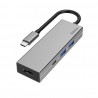 Hub HAMA USB-3.1-Type-C- Hub HAMA 1 3 "Alu" + HDMI. Aluminio - 200107 - 4047443436795