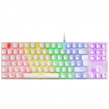 Teclado MARS GAMING MK80 MECHANICAL TKL KEYBOARD. FRGB CHROMA. ANTI-DUST BLUE. WHITE. PORTUGUESE - 8435693101253