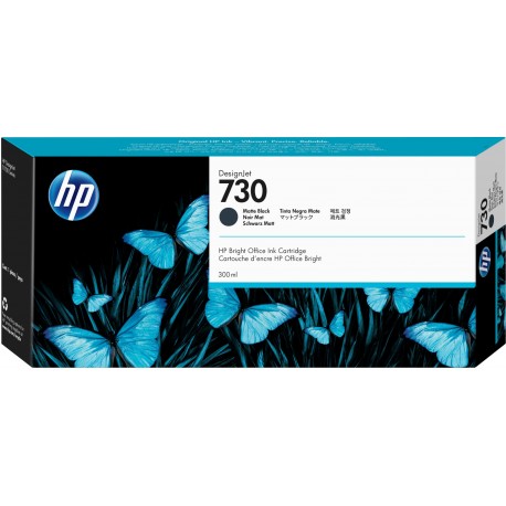 HP 730 300 Ml Matte Black Ink Crtg  - 0190781771296