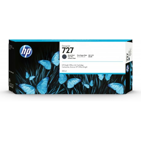 HP 727 300 Ml Matte Black Ink Cartridge - 0887758278048