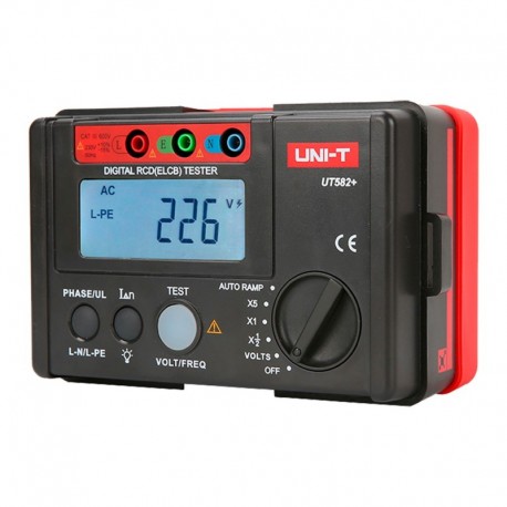 Uni-trend UT582+ Testador de tempo de disparo do disjuntor Visor LCD ate 1000 contas - 6935750558218