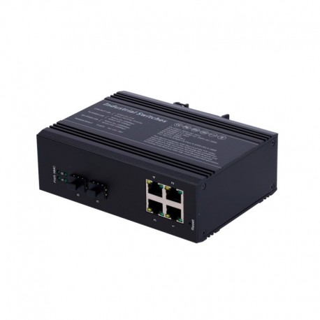 Oem SW0604HIPOE-MGF-120-DIN Switch PoE Marca Branca - Montagem em carril DIN 4 portas Gigabit + 2 SFP Gigabit - 8435325468822