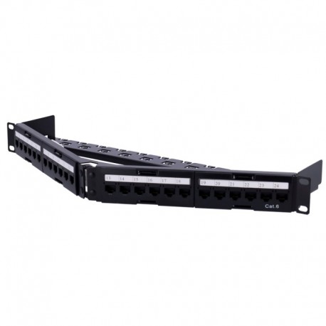 Oem PP-A24UTP6 Patch panel angular de 24 puertos UTP Admite cables hasta CAT6 - 8435325469256