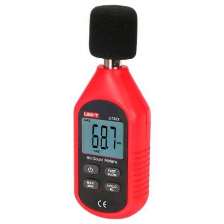 Uni-trend UT353 Medidor de nivel sonoro Captura ruido ate 130 dB com resposta rapida - 6935750535301