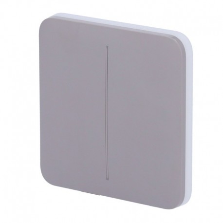 Ajax AJ-SOLOBUTTON-2G-GRE Panel tactil para interruptor de luz doble Compatibilidad con AJ-LIGHTCORE-2G - 4823114029745