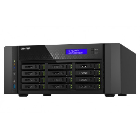 NAS QNAP 12-Bay AMD 7302P 16C/32T 3.3GHz/128GB/2x2.5GbE+2x25GbE SFP28/USB/Tower - 4711103080528