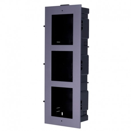 Hikvision DS-KD-ACF3 Panel frontal y caja de registro encastrada Hasta 3 modulos - 6954273691578