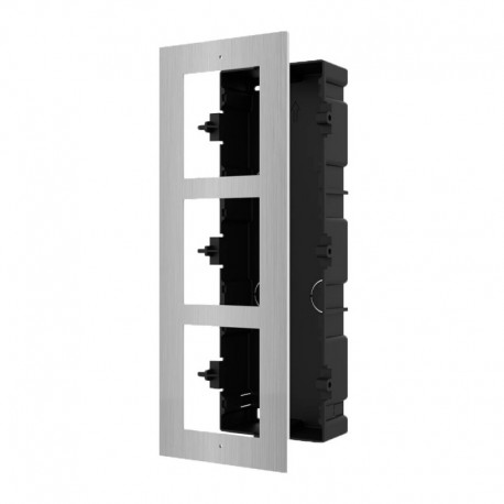 Hikvision DS-KD-ACF3/S Panel frontal y caja de registro encastrada Hasta 3 modulos - 6941264072232