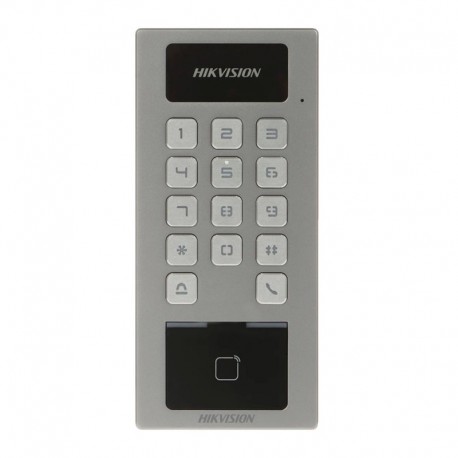 Hikvision DS-K1T502DBFWX Controlo de acesso Impressao digital. cartao MF/MF DESFire e PIN - 6931847103903