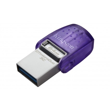 Pen Drive Kingston 64GB DataTraveler MicroDuo 3C USB 3.2 Dual-Type A/Type C -DTDUO3CG3 - 0740617328219