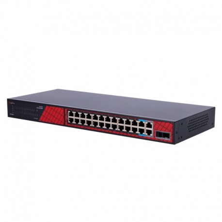 Safire SF-SW2824HIPOE-300 Interruptor Safire Hi-PoE 24 portas + 2 SFP Uplink + 2 Uplink RJ45 - 8435325481401