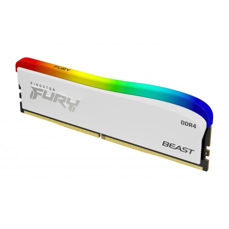 Dimm KINGSTON 16GB DDR4 3200MT/s CL16 1.35V FURY Beast White RGB SE - 0740617330380