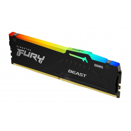 Dimm KINGSTON 16GB DDR5 5600MT/s CL36 FURY Beast Black RGB - 0740617330786