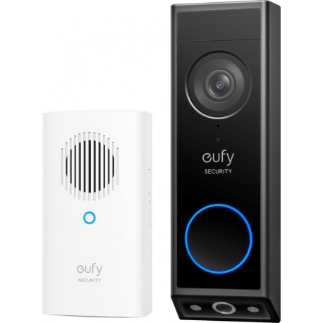 Eufy EUFY-DOORBELL-E340-KIT Kit de campainha de porta Wifi com camara dupla Eufy by Anker Resoluçao 2K - 0194644151942